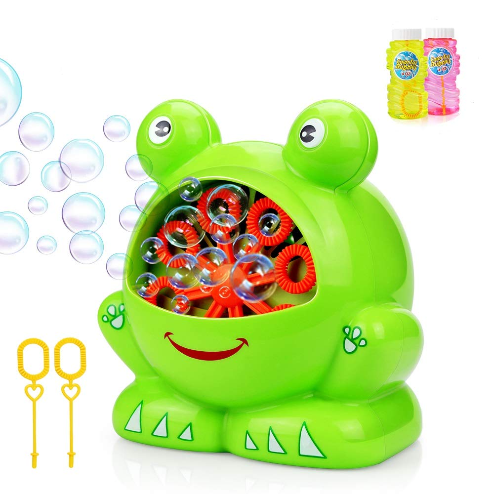 Betheaces NO.321 Bubble Machine with 2 Bottles of Liquid, Automatic Bubble Maker Toys for Kids Boys Girls Baby Toddlers, Bubble Blower 500 Bubbles per Minute Gifts for Indoor Outdoor Garden Game