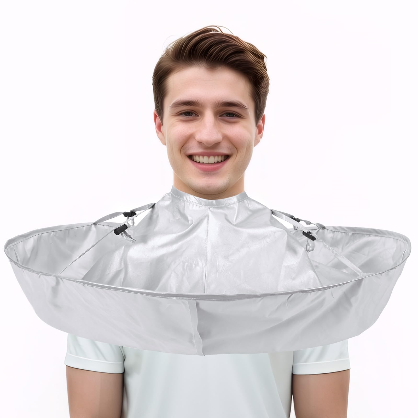 Photo 1 of FEBSNOW Hair Cutting Cloak Cape, Professional Adjustable Haircut Cape Foldable Umbrella for Adults Kids Home Salon Barber Hairdressing Supplies