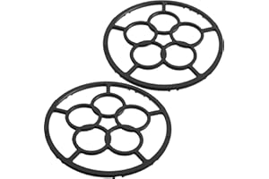 WUWEOT 2 Pack Cast Iron Wok Support Ring, 7.28 Inch Non Slip Gas Hob Ring Reducer, Metal Stovetop Stand Trivets Extender for Moka Pot Coffee Pot Small Saucepan
