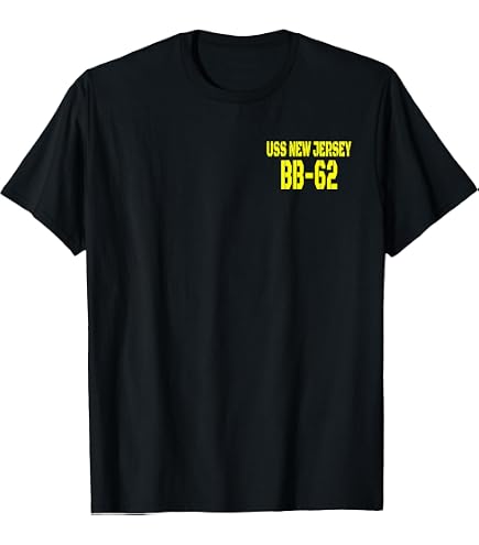 Amazon.com: USS New Jersey BB-62 T-Shirt T-Shirt : Clothing, Shoes Amazon.com: USS New Jersey BB-62 T-Shirt T-Shirt : Clothing, Shoes