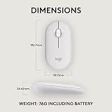 Logitech Pebble Mouse 2 M350s Slim Bluetooth Wireless White view 9