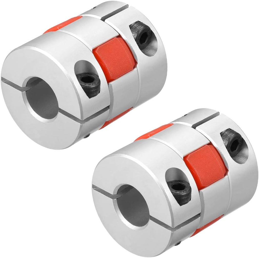sourcing map 2pcs Shaft Coupling 12mm to 12mm Bore L35xD30 Flexible Coupler Joint for Servo Stepped Motor