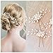 SUMAJU Wedding Hair Pins Set, 2 Pack Silver Crystal Rhinestone Bride Hair Pins,Bridal Hair Pieces Hair Accessories for Women Wedding
