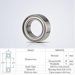 6Pcs Bearings,4Pcs Bearing Screws & 4Pcs Blades