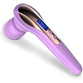 VoryiSaya Upgraded LCD Display Personal Handheld Vibrating Massager-19 Mode 4 Speed Cordless Portable Massage Wand for Full Body Deep Tissue Massage to Relieve Fatigue and Pain. (Light Purple)