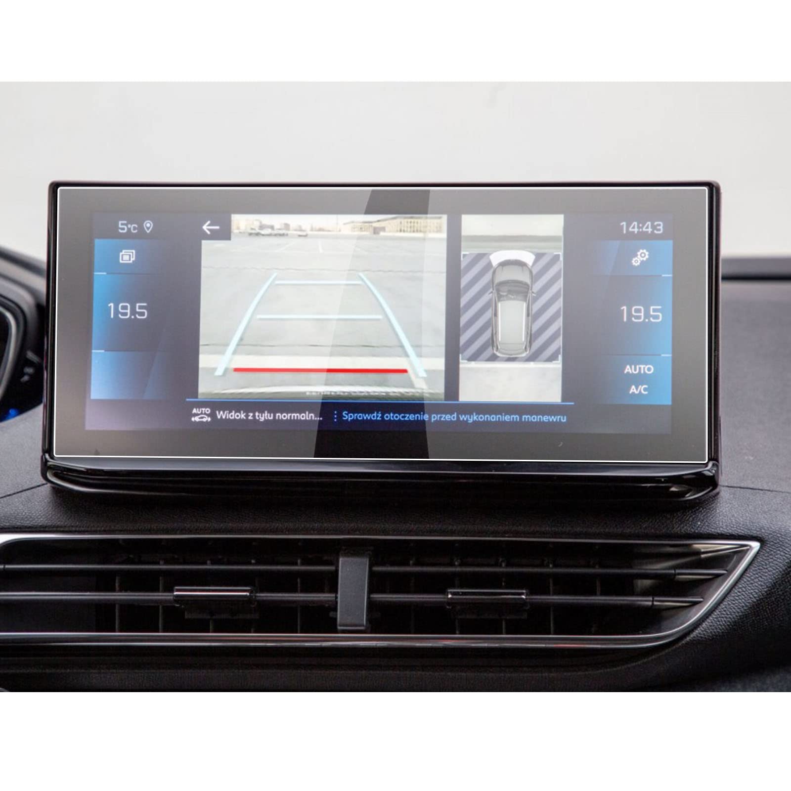 LFOTPP Compatible with Peugeot 3008 5008 10-inch i-Cockpit Navigation Screen, 9H Tempered Glass Transparent Anti-Fingerprint Scratch-Resistant GPS Navi Screen Film Car Interior Accessories