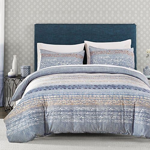 XIANIWTA 3 Piece Luxury Duvet Cover Set,Reversible Fashion Vintage Pattern Design,with Hidden Zipper (Style10, King)