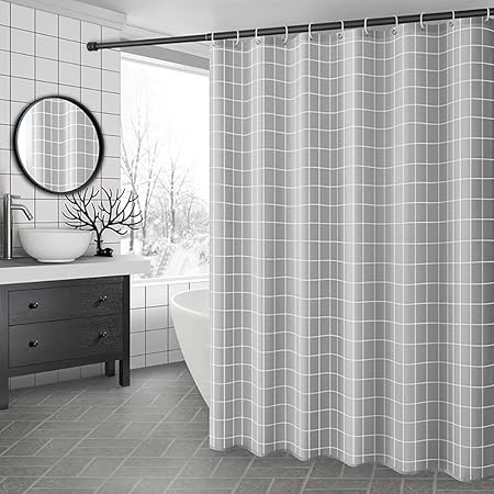 Simplehome Rideau De Douche 180 X 180 Cm Gris Anti Moisissures Antibactérien Rideaux De Douche Pour Salle De Bains En Tissu Lavable Rideau