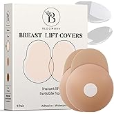 BLOOMORA Nipple Covers for Women – Reusable Sticky Silicone Nipple Pasties with Travel Case – Seamless, Adhesive & Invisible