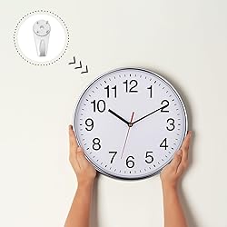 Plumeet Extra Large Wall Clock - 16" Non Ticking