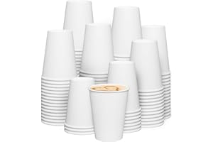 GUSTO [12 oz. - 300 count Disposable White Paper Cups, Hot Coffee Cups - Eco-Friendly Hot Cups (Formerly Comfy Package)