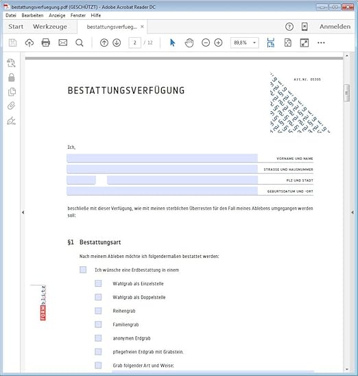 Bestattungsverfügung Zum Ausdrucken österreich