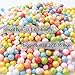 KOMIWOO 107 Pack Slime Kit - 100 Sheets Imitation Gold Leaf, Fishbowl Beads Fish Bowl 3.5oz, Slushie Beads 3.5oz, Colorful Styrofoam Foam Balls 10000pcs Fake Sprinkles, Fruit Splice, Glitter Sequins