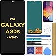 HLTECH Screen Replacement LCD Display Touch Digitizer Assembly for Samsung Galaxy A30S 2019 A307 SM-A307F A307FN A307G A307GN 6.4" (Black)