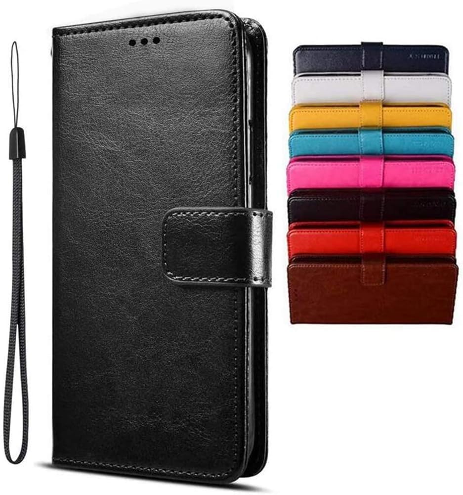 BRAND SET Case for Motorola Moto G30 Wallet Case, PU Leather with Magnetic Closure Card Holder Stand Cover, Leather Wallet Flip Phone Cover for Motorola Moto G30, Black