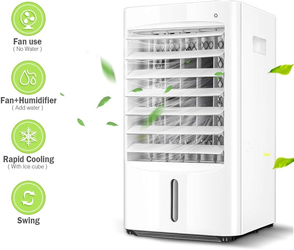 Air conditioning Air cooler fan humidifier ，Portable desktop air conditioning fan with 3-speed cold wind for officee, home, kitchen,outdoors