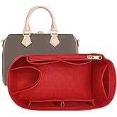 Lckaey Geldbörsen-Organizer für Hermes Herbag 31 und 39, Tascheneinsatz für Damen, Filz-Organizer Y093coffee-37.5