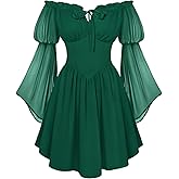 Scarlet Darkness Women's Renaissance Fairy Dress 2026 Summer Boho Off The Shoulder Flowy Corset Mini Dresses