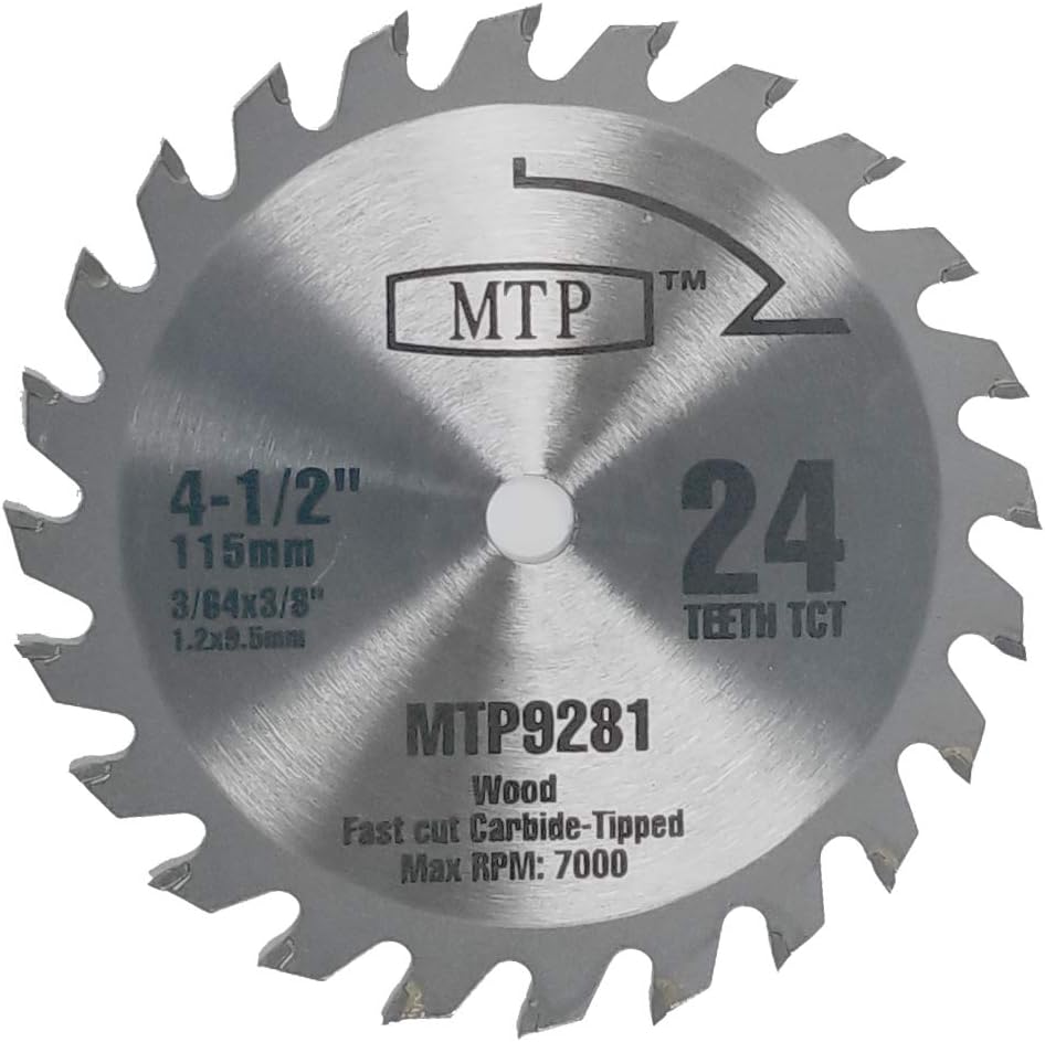 TCT 24T 41/2" 4.5 inch Carbide Circular Saw Blade for Rockwell Rk3441k