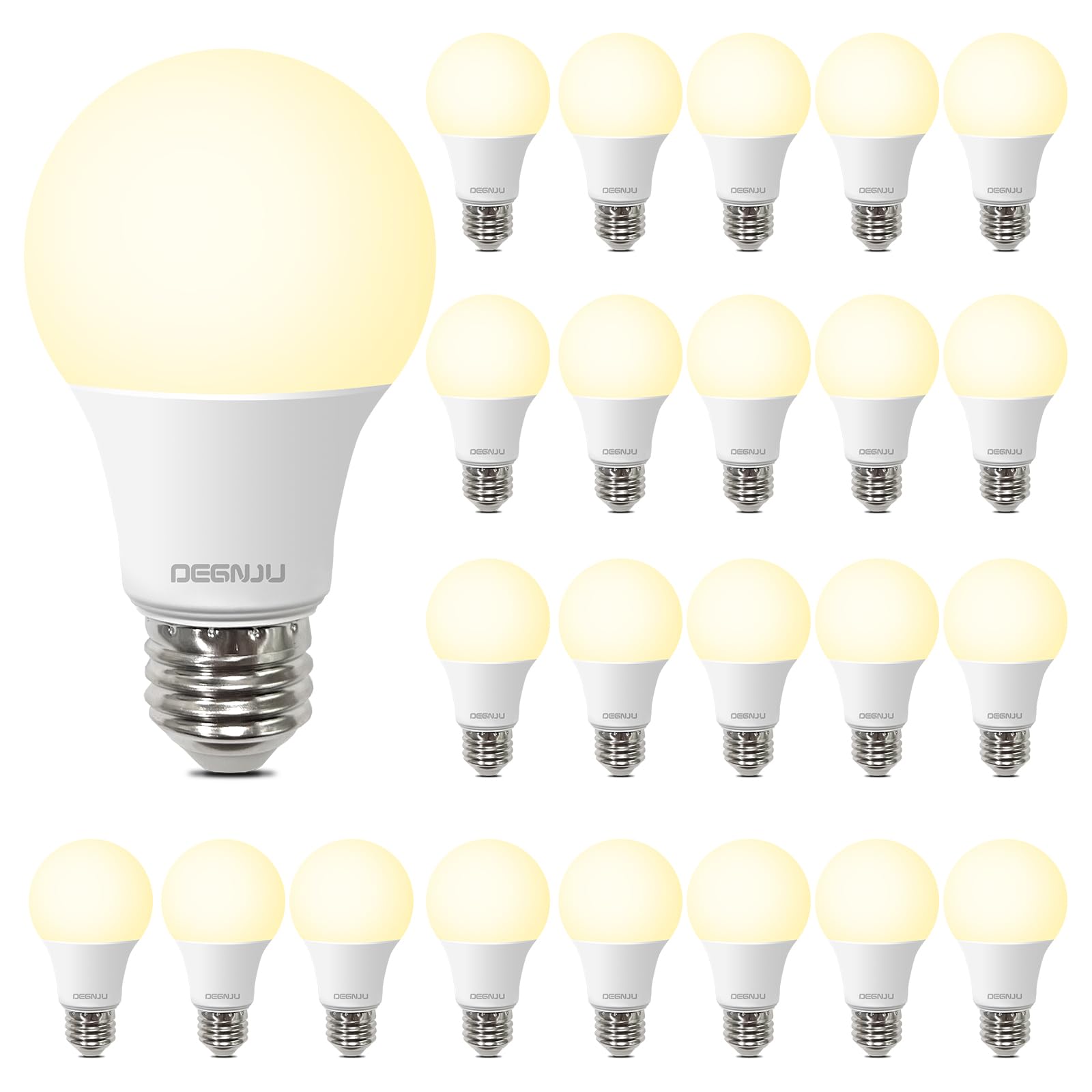 DEGNJU A19 LED Light Bulbs, 60 Watt Equivalent LED