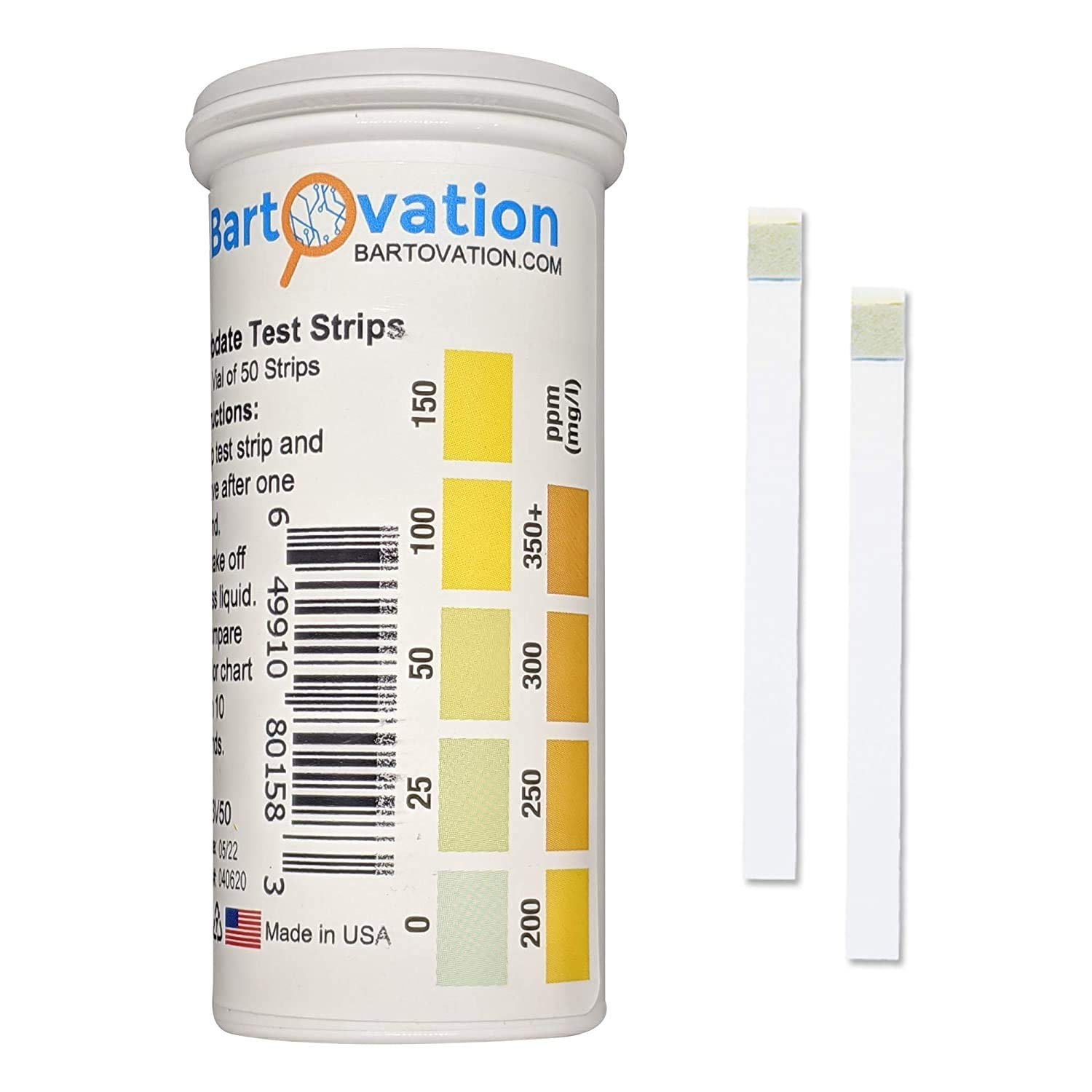 Molybdate Test Strip 0-350+ ppm [Vial of 25 Strips]