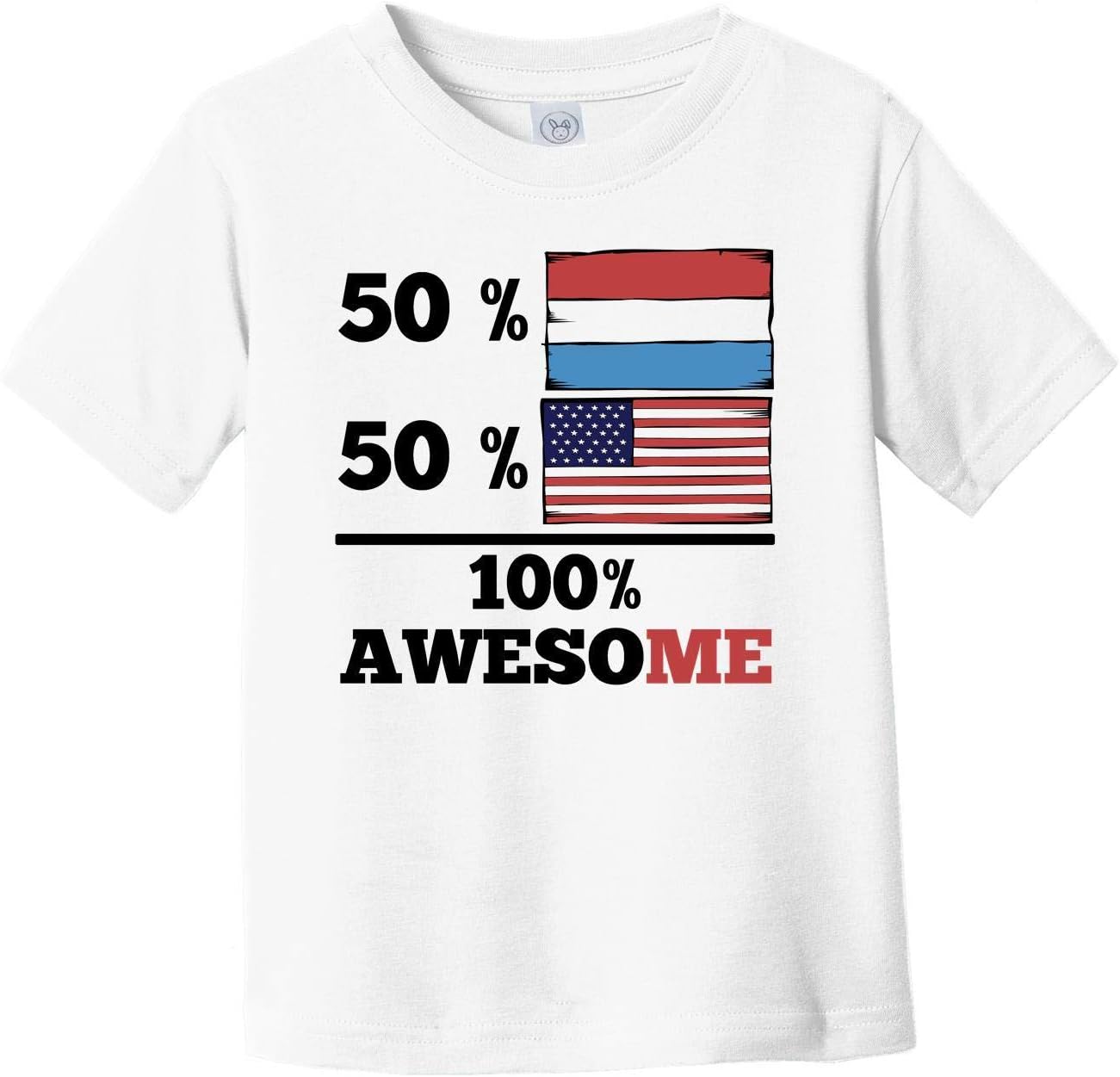 50% Luxembourgish 50% American 100% Awesome Infant Toddler T-Shirt