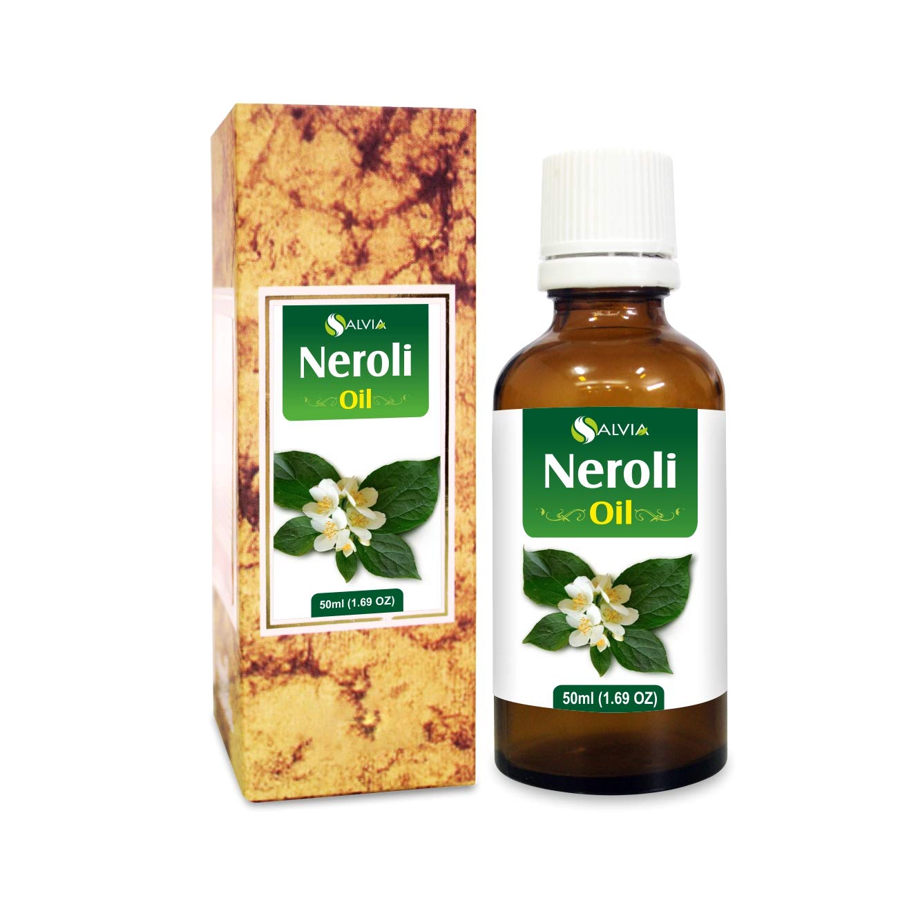 Neroli Essential Oil 100% Pure & Natural - Undiluted Uncut Cold Pressed Aromatherapy Premium Oil - Therapeutic Grade - 50 ML