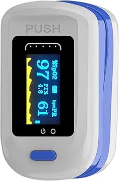 Mini Portable High Definition Large Screen Monitor Digital Readings with LED Screen Finger Heart Rate Finger Clip Oximete Simple Operation Fast Reading, Oxygen Meter Finger Oxymeter with Pulse
