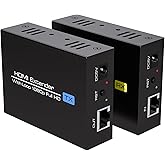 400Ft 120M HDMI Extender Over Ethernet Monitor Cat5 Adapter Balun with Loop Output and Automatic EDID Functions Support 1080P