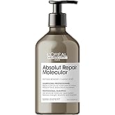 L'Oréal Professionnel Paris Absolut Repair Molecular Shampoo - Repairs Damage & Restores Strength For All Damaged Hair, With Peptide Bonder & Amino Acids, Sulfate-Free