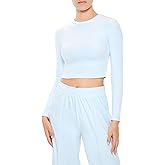 Forever 21 Womens Velour Long-Sleeve Crop Top