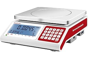 Fristaden Lab Counting Scale | 30 kg x 0.5 g | Industrial Counting Scale for Small Parts | USA Company | Units: g, lbs, oz, kg