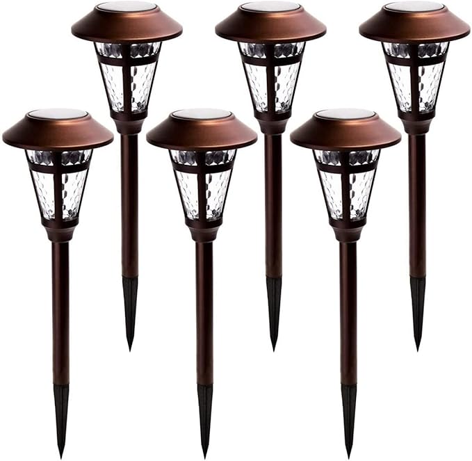 GIGALUMI Solar Pathway Lights Outdoor 6 Pack Super Bright High Lumen