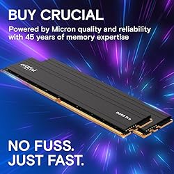 Crucial Pro 32GB DDR5 RAM Kit (2x16GB), 5600MHz
