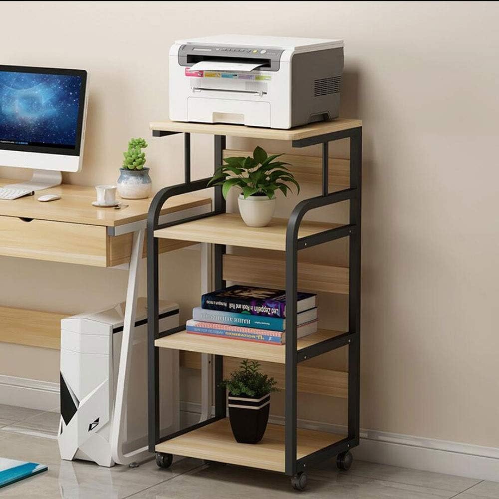 DORE HOME Printer Table, 4layer Simple Mobile Shelf, Office Home Floor