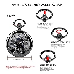 Skeleton Goat Manual Winding Men's Mechanical