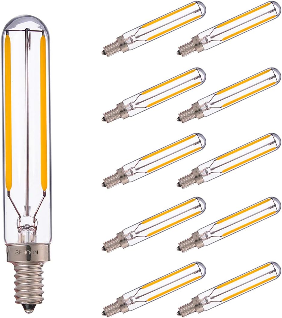 T20 2W Tubular LED Bulb, Edison LED Long Filament Pendant Lighting, E12