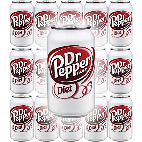 Diet Dr Pepper Soda, 12 Fl Oz Can (paquete de 15, total de 180 Oz)