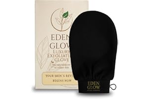 Exfoliating Bath Glove – Deep Body Exfoliation Mitt for Smooth, Radiant-Looking Skin – Reusable & Gentle - Pack of 1 Black - 