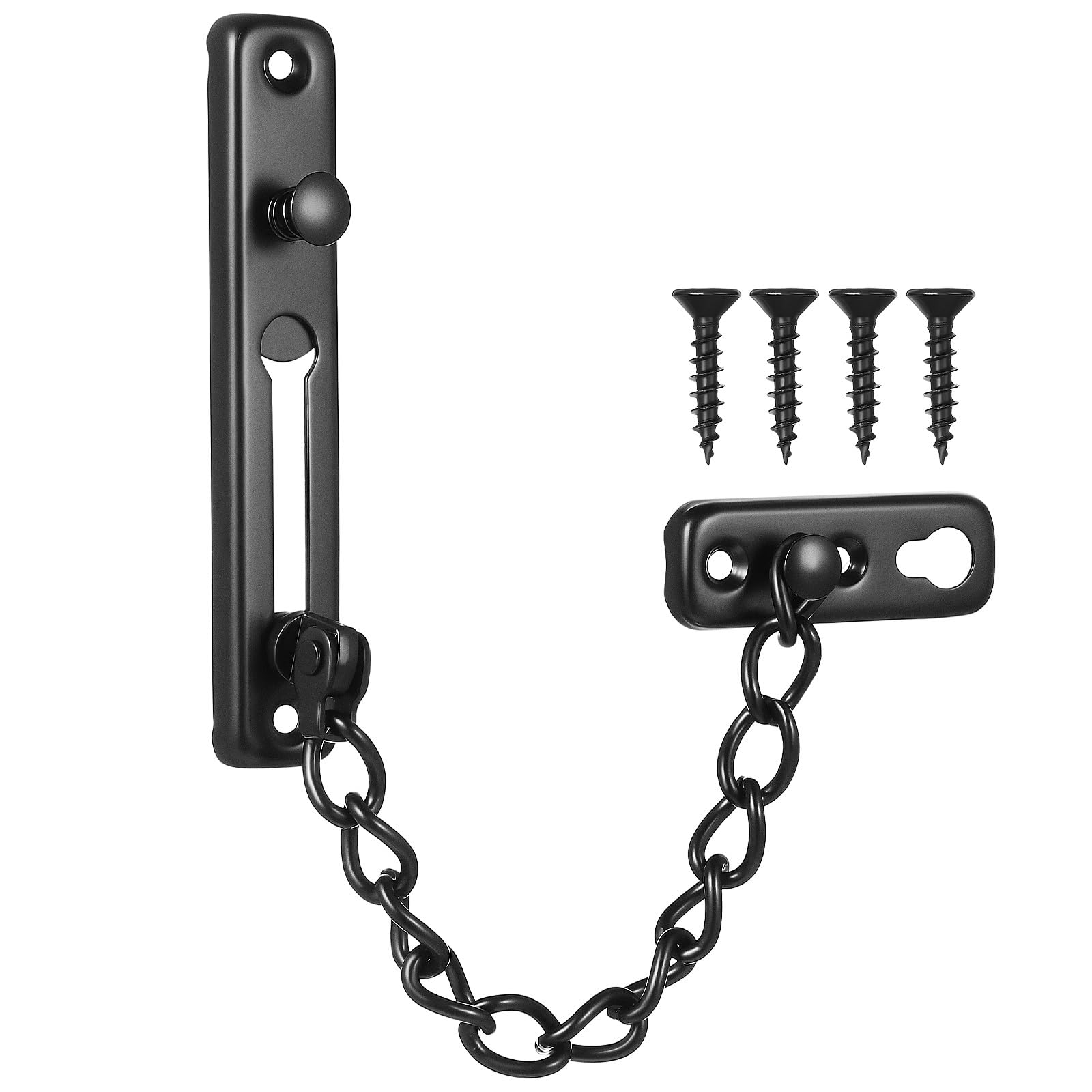 Gatuida Door Chain Lock: Stainless Steel Chain Lock for Inside Door Latch Chain Door Lock with Spring Anti-Theft Snap Lock Security Chain Lock for Front Door of Home Office Hotel