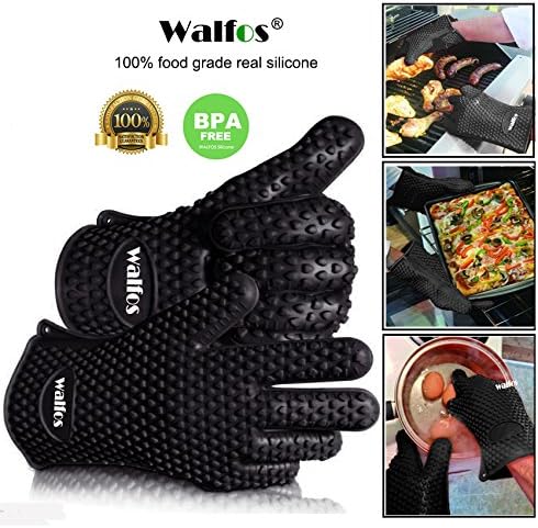 YOUR HOME SHOP WALFOS 1 piece food grade Heat Resistant Silicone Glove. BBQ Silicone Glove. Oven glove. BBQ Grill Glove. Oven Mitt Baking glove! BEST SELLING!