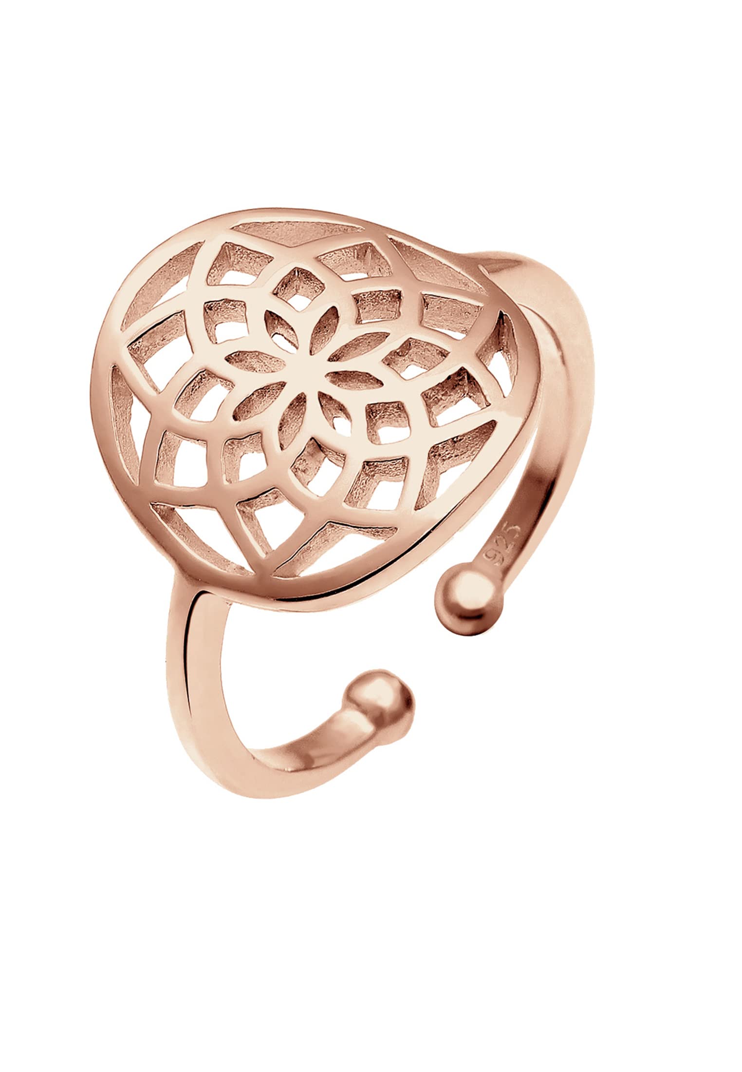 Elli Women's 925 Sterling Silver Dreamcatcher Adjustable Ring