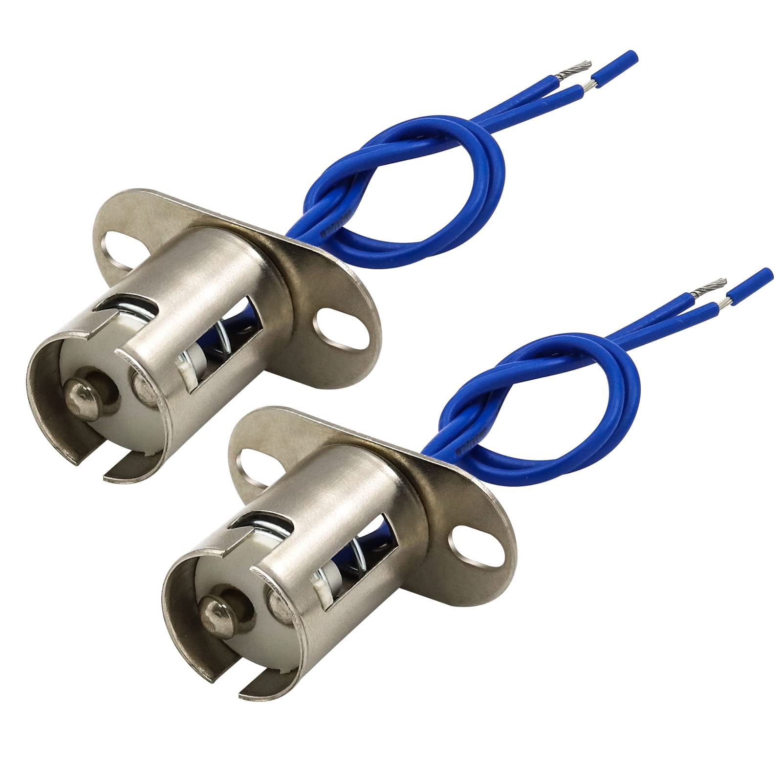 2PCS 1157 BAY15D LED Light Bulb Socket,DC 12V 1157 Light Socket Wiring Harness Connector Plug Pigtail Adapter Duable Contact Snap-in Socket Assembly for Tail Lamp Headlight Signal Retrofit