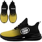 coolcustomize Color Gradient Custom Athletic Shoes, Personalized Running Sneakers Breathable Mesh Casual Walking Shoes
