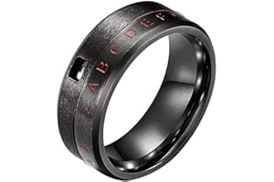 Decoder Ring for Secret Codes - Spinner Spy Ring (Black, 7)