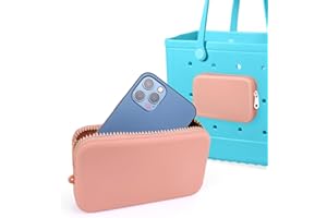 AIERSA Phone Holder for Bogg Bag Accessories, Silicone Insert Wallet for Bogg Bag Original All Models Rubber Beach Tote Bags, pink