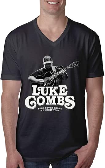 Download Amazon.com: Luke Combs Shirt Men's Classic Short Sleeve V ...
