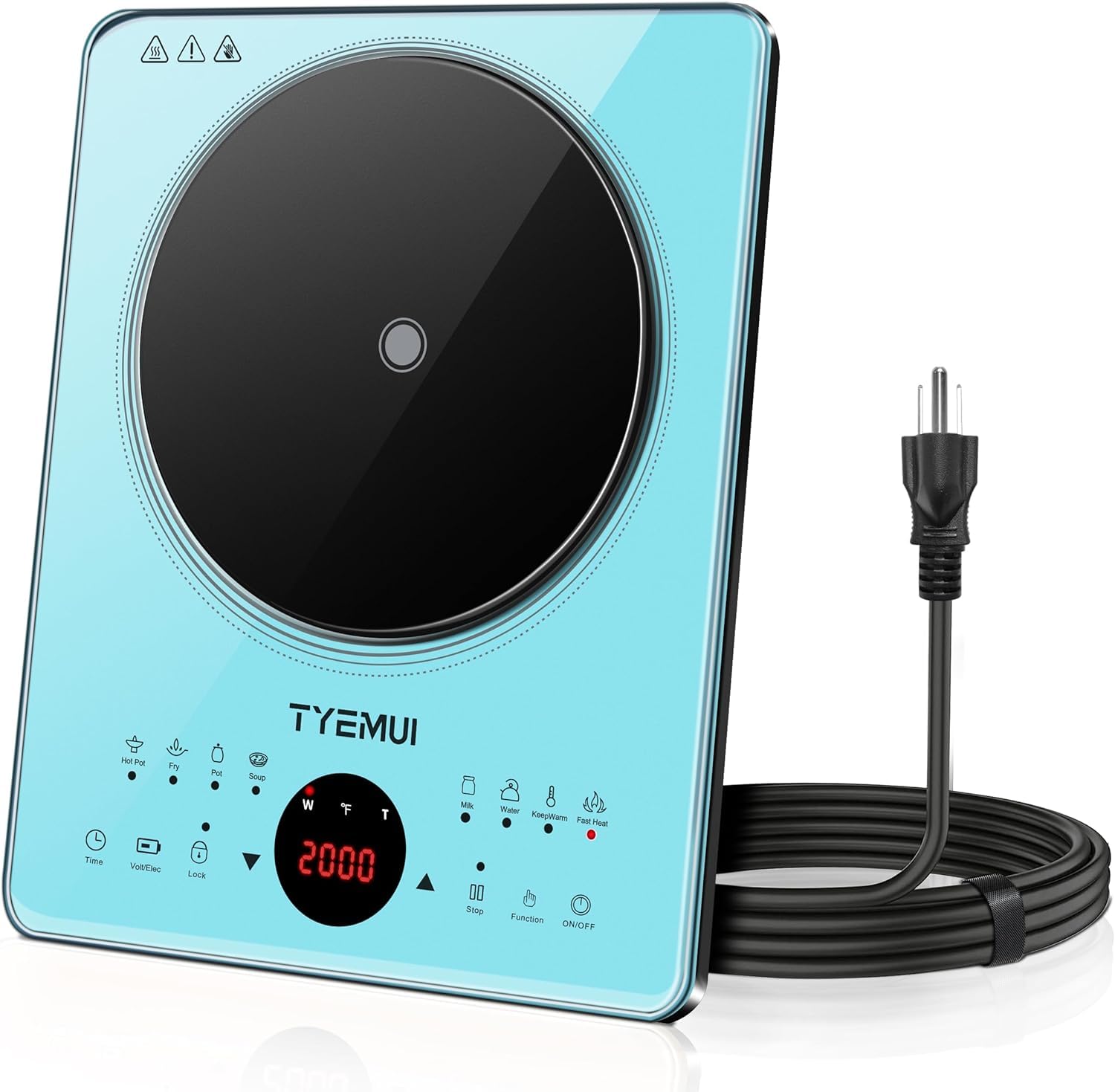 Photo 1 of Portable Induction Cooktop for Cooking, 2000W Induction Burner Electric Hot Plate Single Burner, Watts ? Adjustable, Large 8in Heating Coil