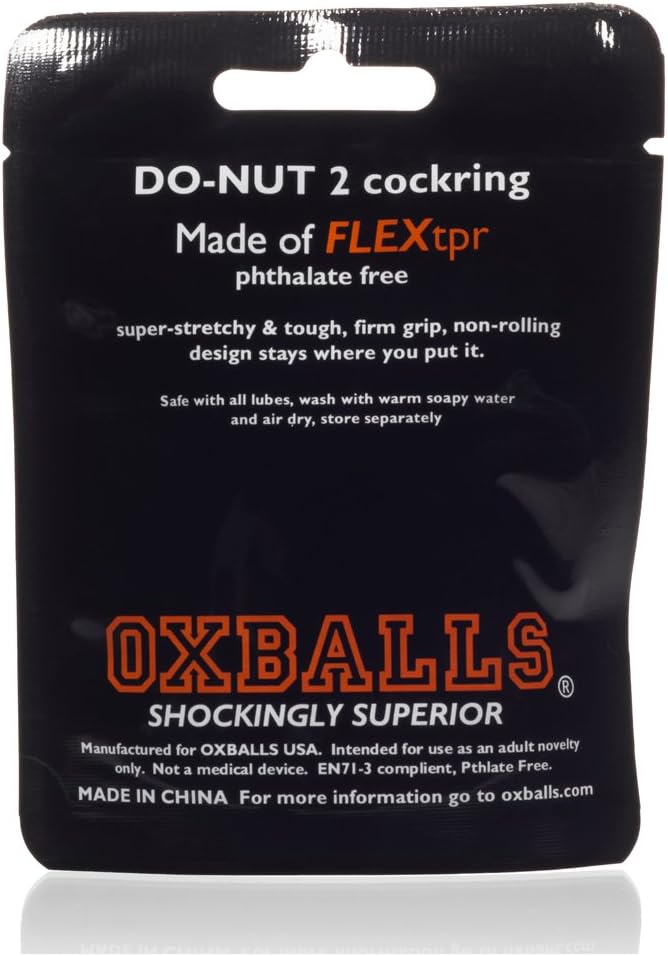 Oxballs Large Black Atomic Jock Do-Nut Cockring (Large) - black (1 piece), Clear - Image 4