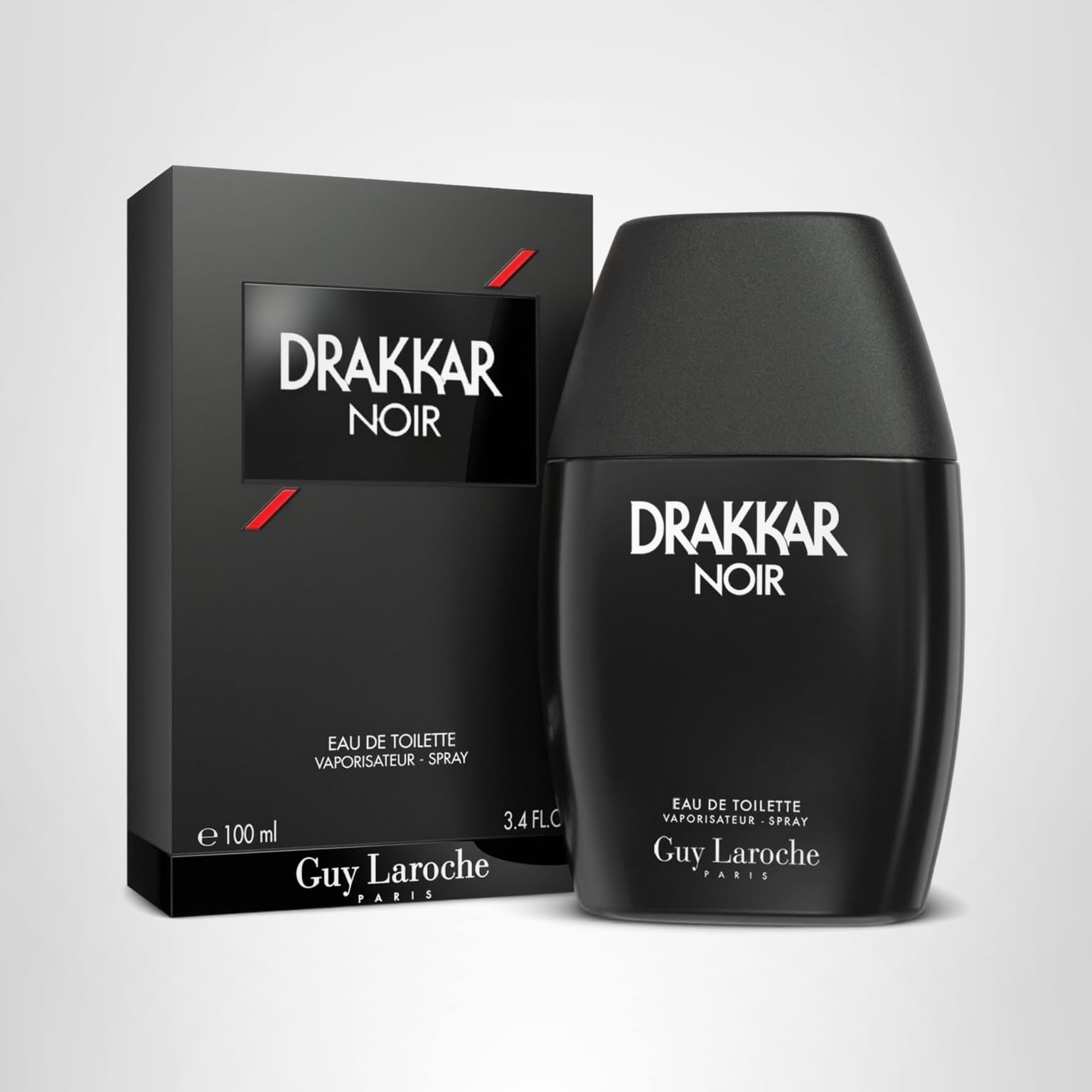 Guy Laroche Drakkar Noir Iconic Designer Fragrance - Intense & Powerful Eau de Toilette - Fougere Blend & Aromatic Spices - Long Lasting Mens Cologne - Day and Evening Scent
